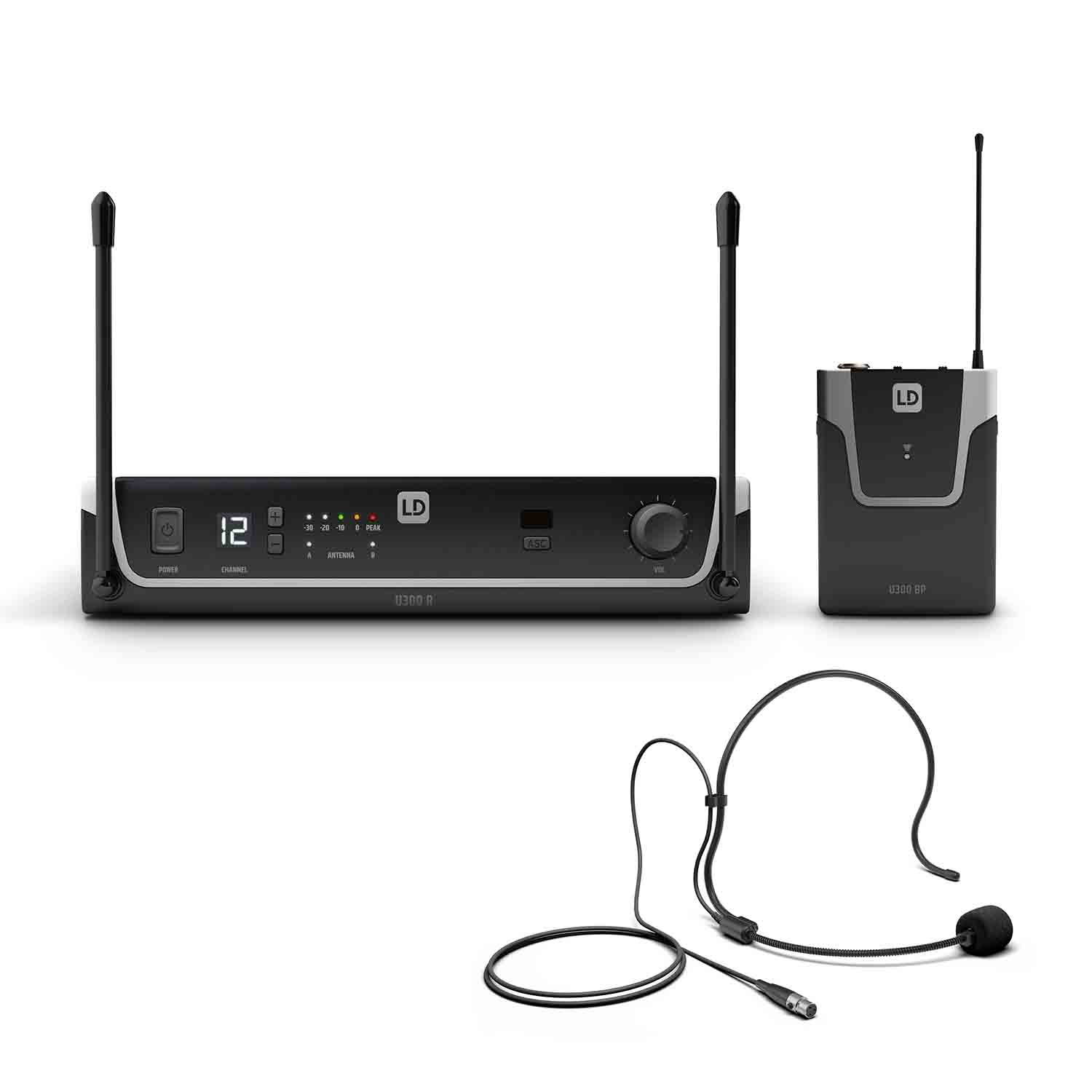 LD Systems U305.1 BPH Wireless Microphone System with Bodypack and Headset (514 – 542 MHz) - Hollywood DJ