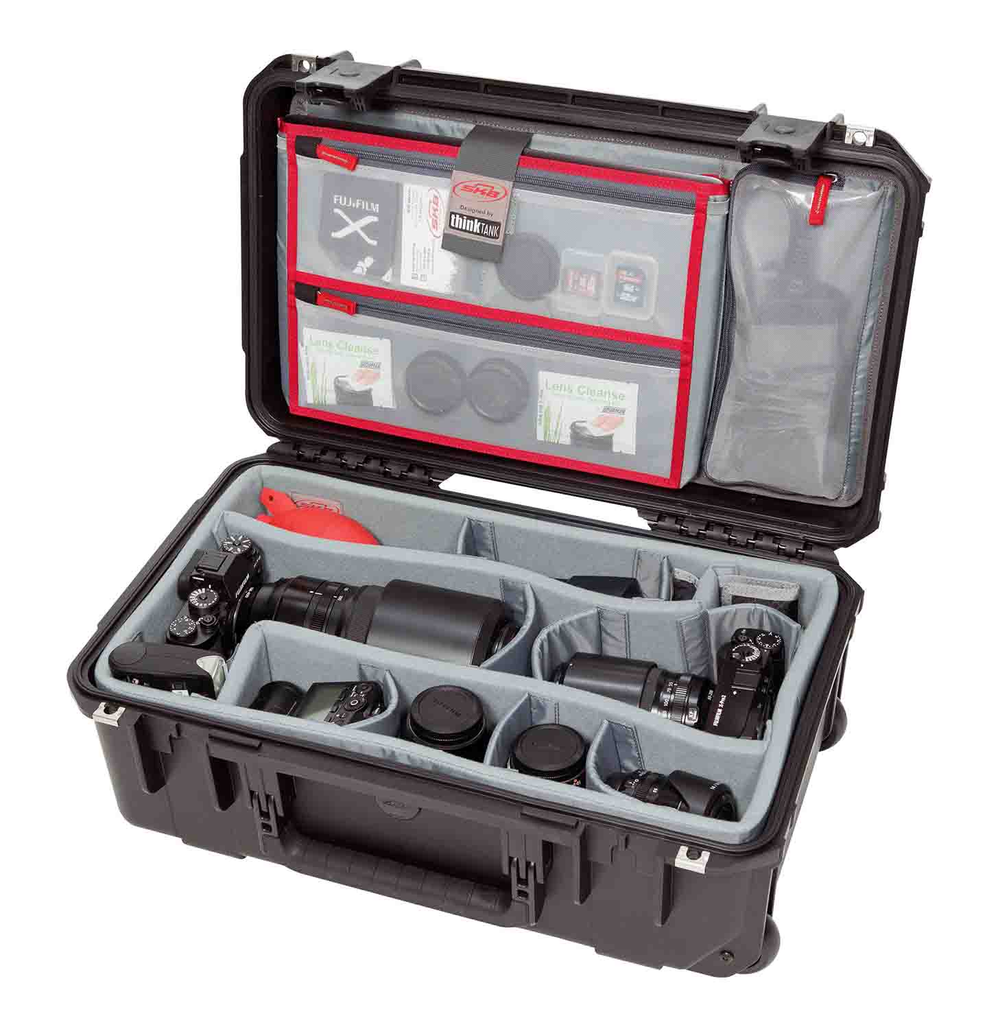 SKB Cases 3i-2011-7DL iSeries 2011-7 Rolling Waterproof Case with Think Tank Dividers and Lid Organizer - Hollywood DJ