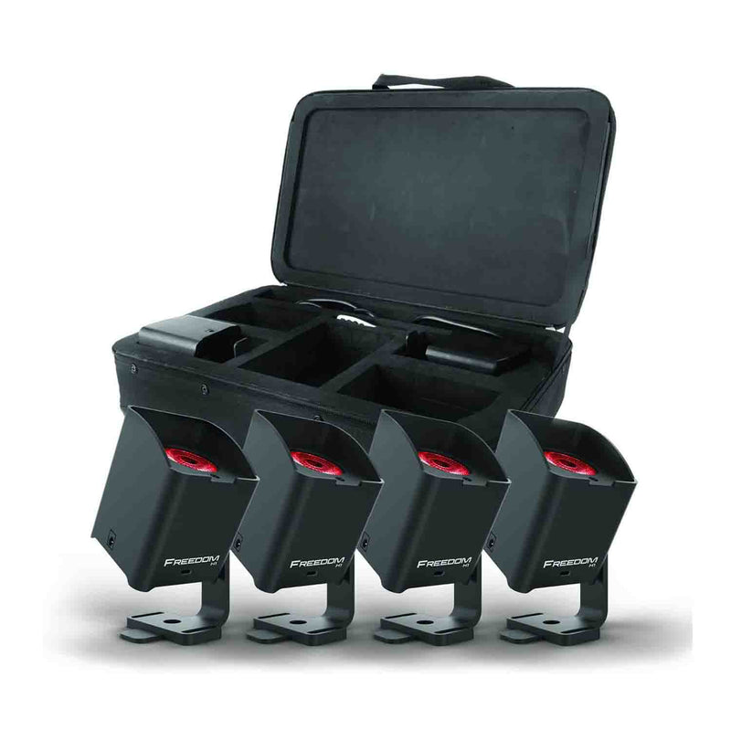 Chauvet DJ Freedom H1 X4 Wireless, Battery-Operated LED Wash Light - 4 Pack - Hollywood DJ