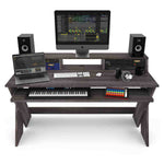 Glorious Sound Desk Pro for Professional Studio Workstation - Walnut - Hollywood DJ
