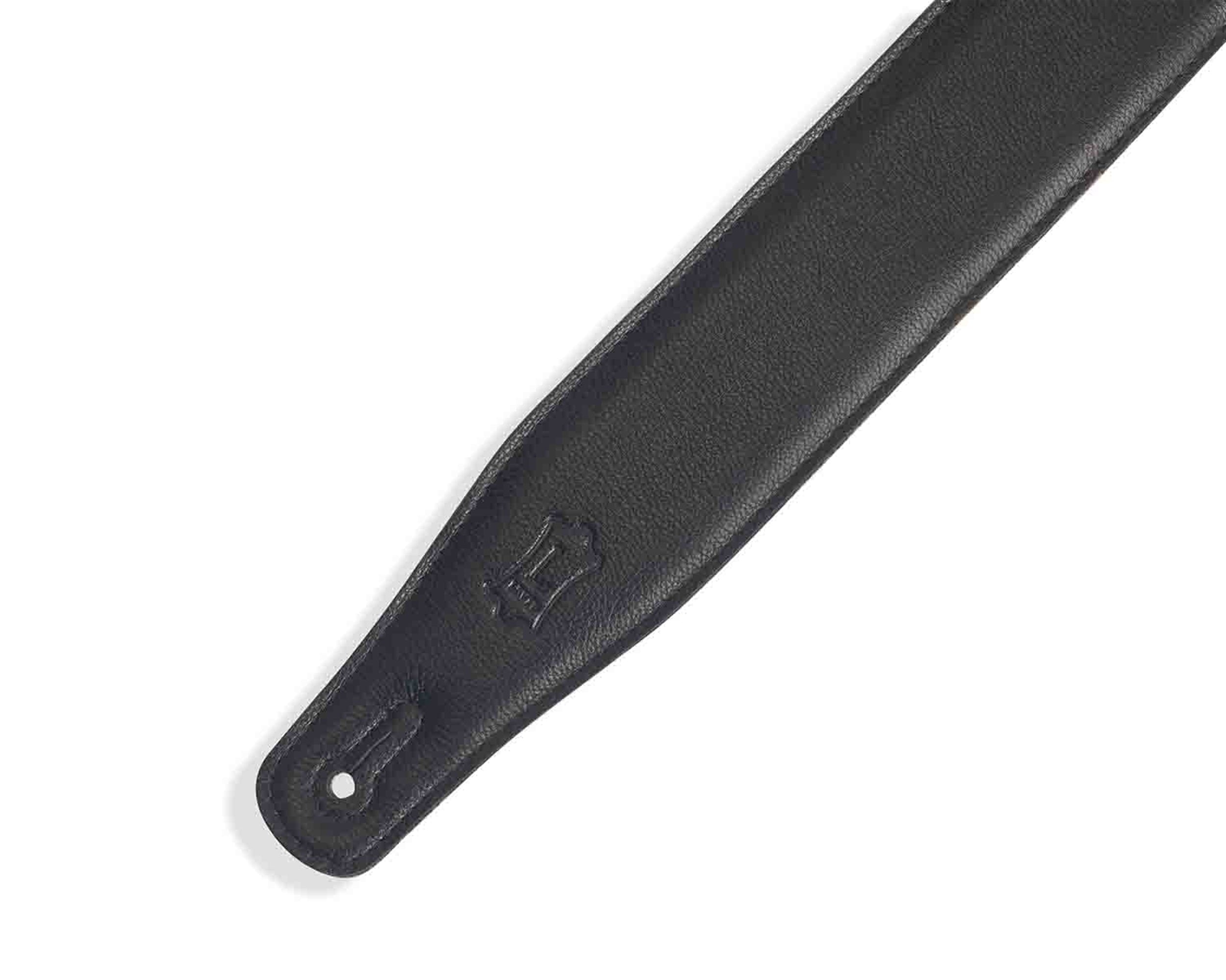 Levy's Leathers MRHGS-BLK 2.5” Right Height Garment Leather Guitar Strap - Black - Hollywood DJ