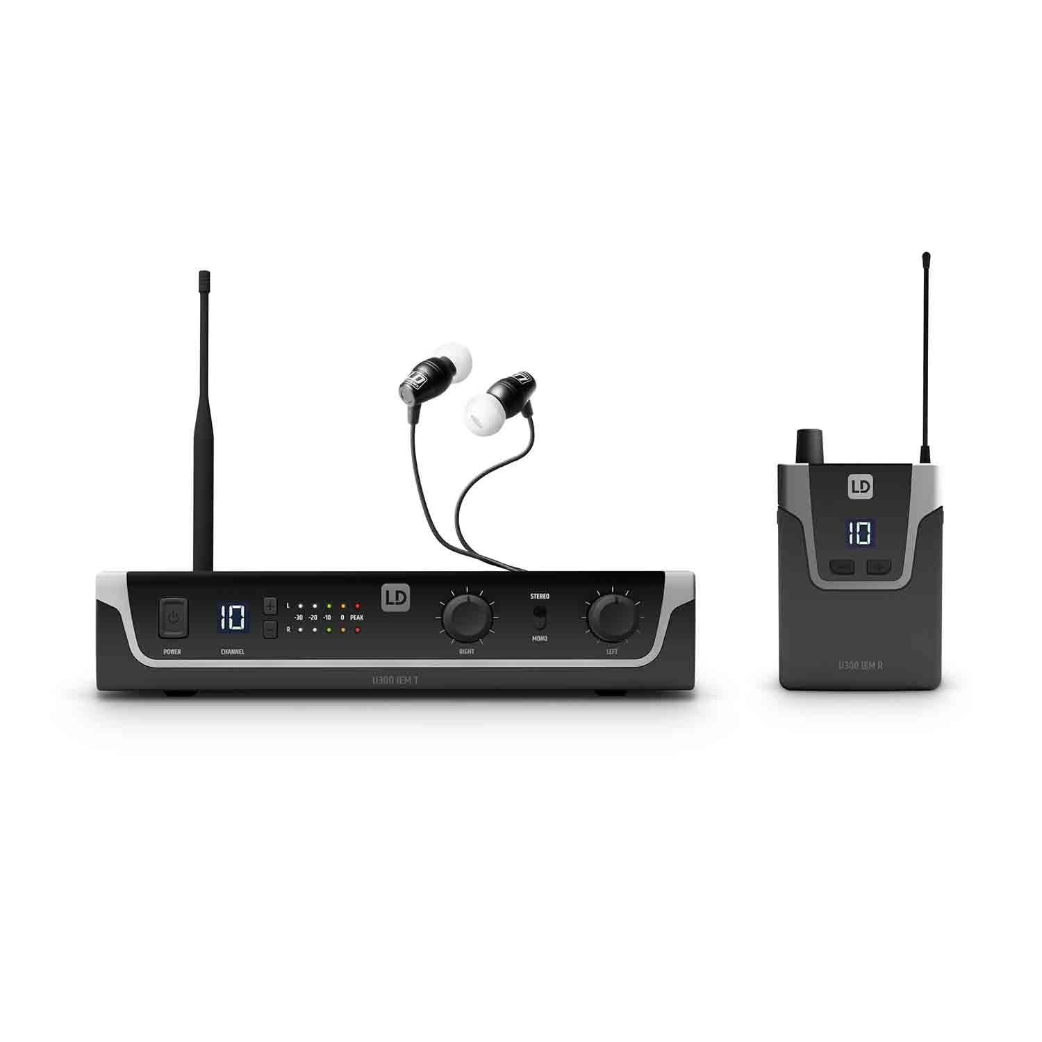 LD Systems U304.7 IEM HP In-Ear Monitoring System with Earphones (470 - 490 MHz) - Hollywood DJ