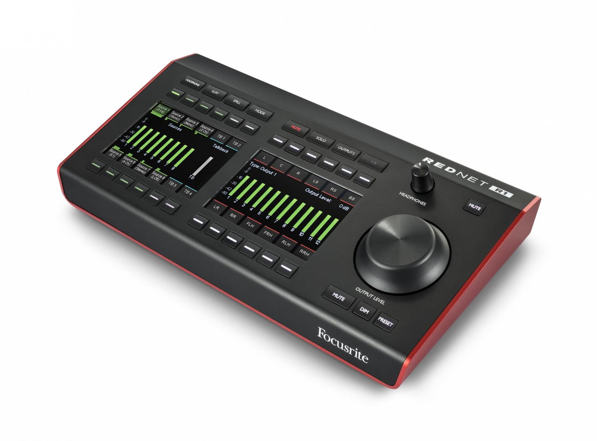 Focusrite Pro RedNet R1 Desktop Remote Controller for Red Interfaces - Dante Devices - Hollywood DJ