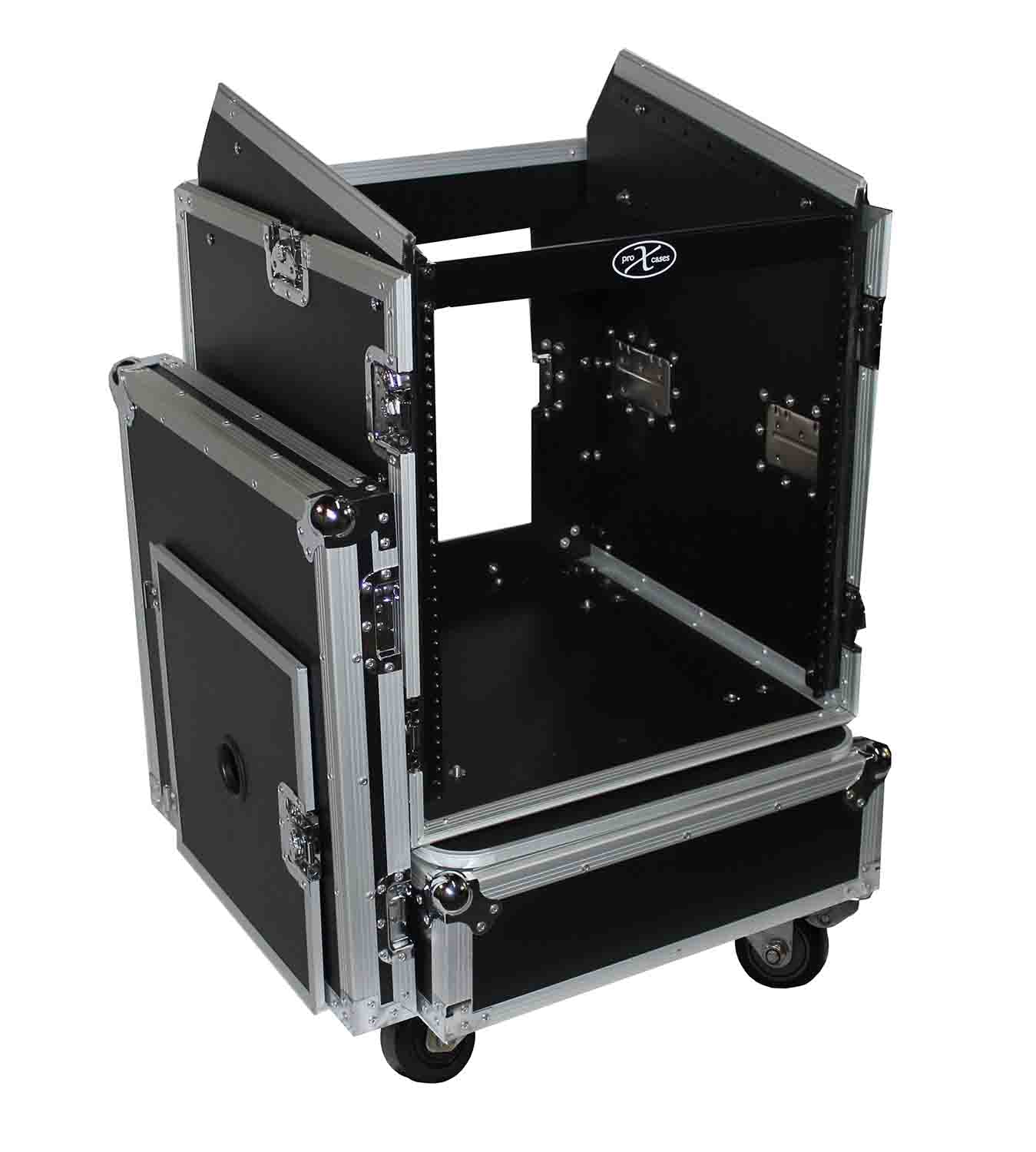 ProX T-12MRSSMK2 12U Rack x 10U Top Mixer DJ Combo Flight Case - Hollywood DJ