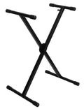 On Stage KS7290 ERGO-LOK Single-X Keyboard Stand with Welded Construction - Hollywood DJ