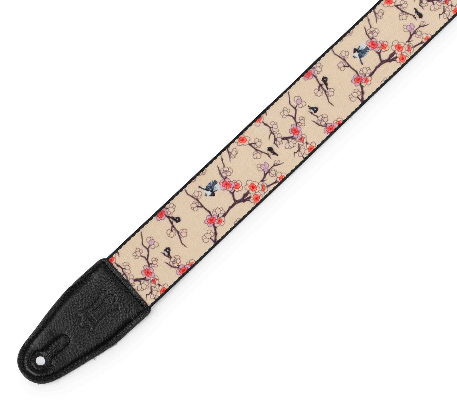 Levy's Leathers MPD2-115 2” Wide Polyester Guitar Strap with Cherry Trees and Birds Motif - Hollywood DJ