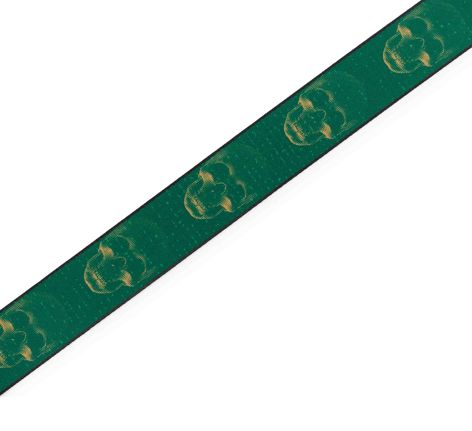 Levy's Leathers MPD2-113 2” Wide Polyester Guitar Strap with Green and Mustard Scanned Skull Motif - Hollywood DJ