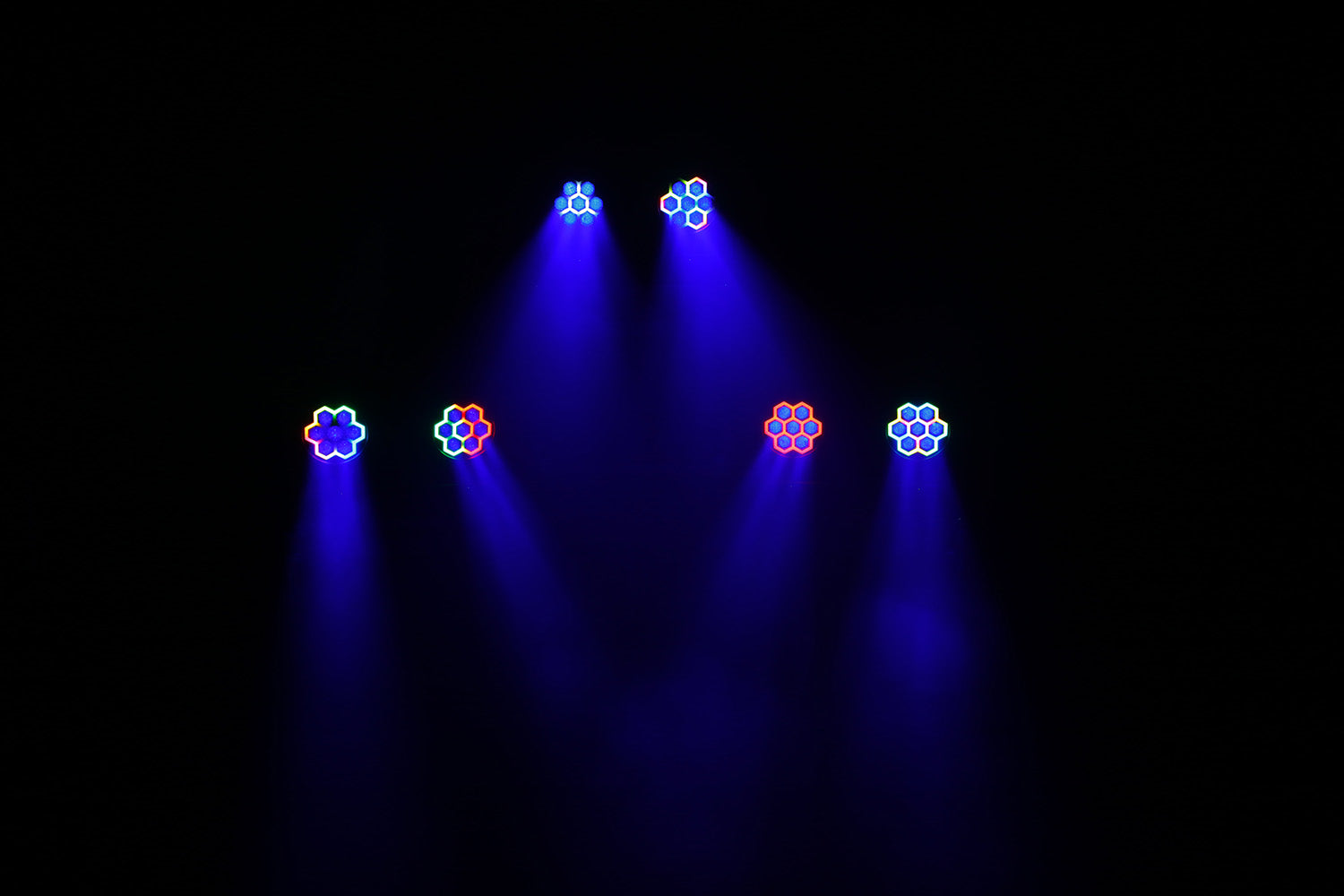 JMAZ JZ3017 280w LED Moving Head Wash PIXL TRON 740Z With Zoom (6°-60°) and 7 Quad (RGBW) 40w LEDs, LED Ring - Hollywood DJ