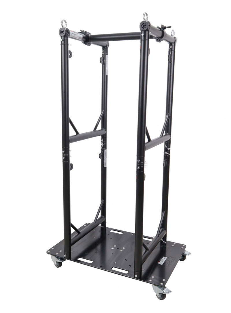 ProX XT-GRU-PKGX4 BLK, Truss Modular 4X Rapid U Grid Trio Package for Lighting -Rolling Aluminum Baseplate - Black by ProX Cases