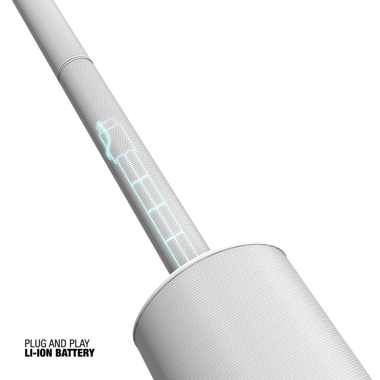 LD System MAUI 5 GO W, Ultra Portable Battery Operated Column PA System - White - Hollywood DJ