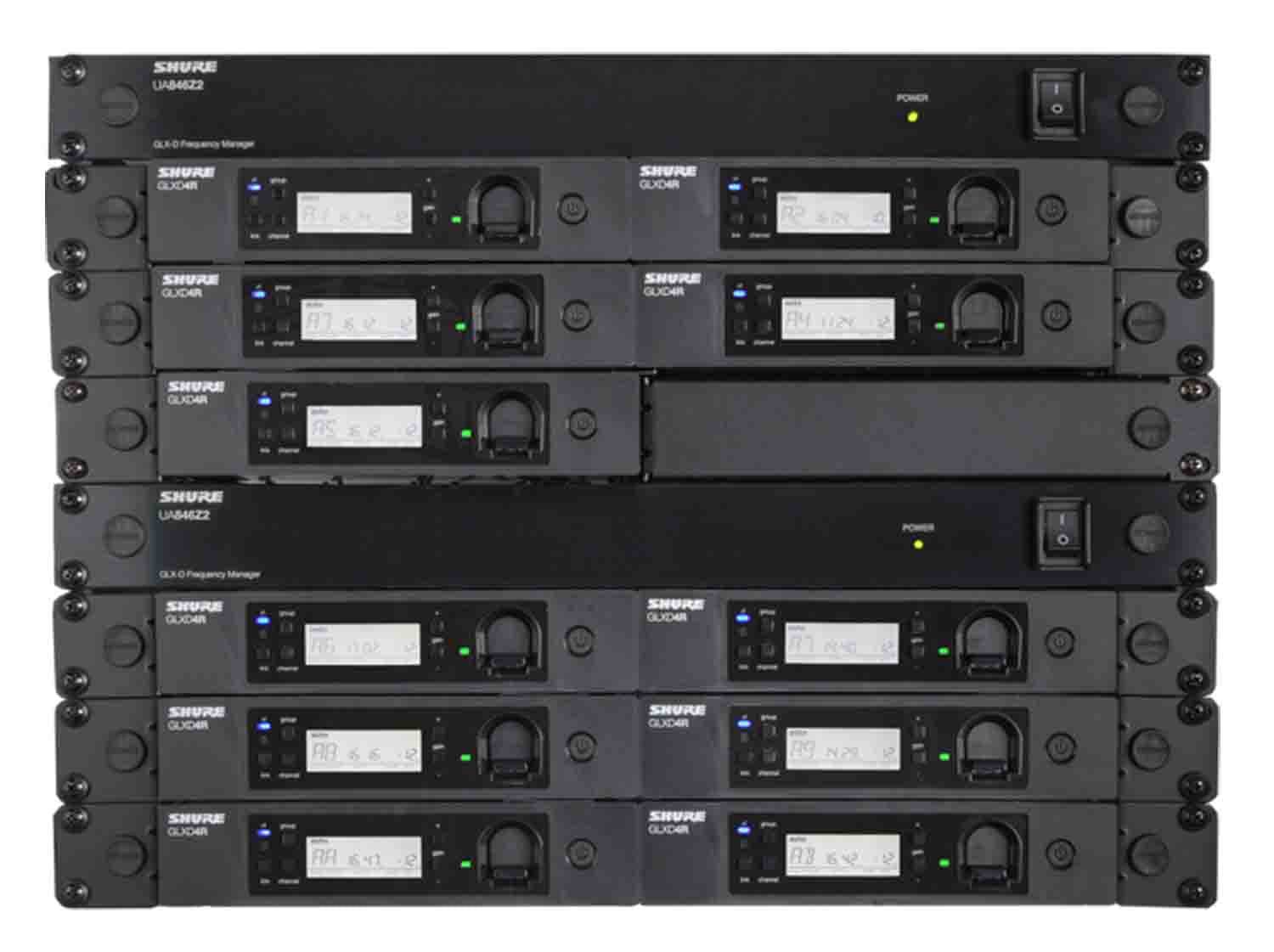 Shure GLXD4R-Z2 Rack Mount Receiver for GLX-D Advanced Digital Wireless Systems - Hollywood DJ
