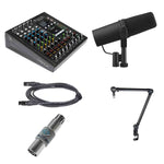 Podcast SM7B Pro Bundle with Mackie Onyx8 USB Recording Mixer - Hollywood DJ