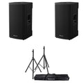 Pioneer DJ, XPRS 12-inch Active Loudspeaker Package with Odyssey Speaker Stand - Hollywood DJ