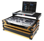 B-Stock: ProX X-DDJSB3 LT GLD LED, ATA Flight Case for Pioneer DDJ-FLX4, DDJ-SB3 and DDJ-400 Digital Controller with Sliding Laptop Shelf - Gold Black Finish - Hollywood DJ