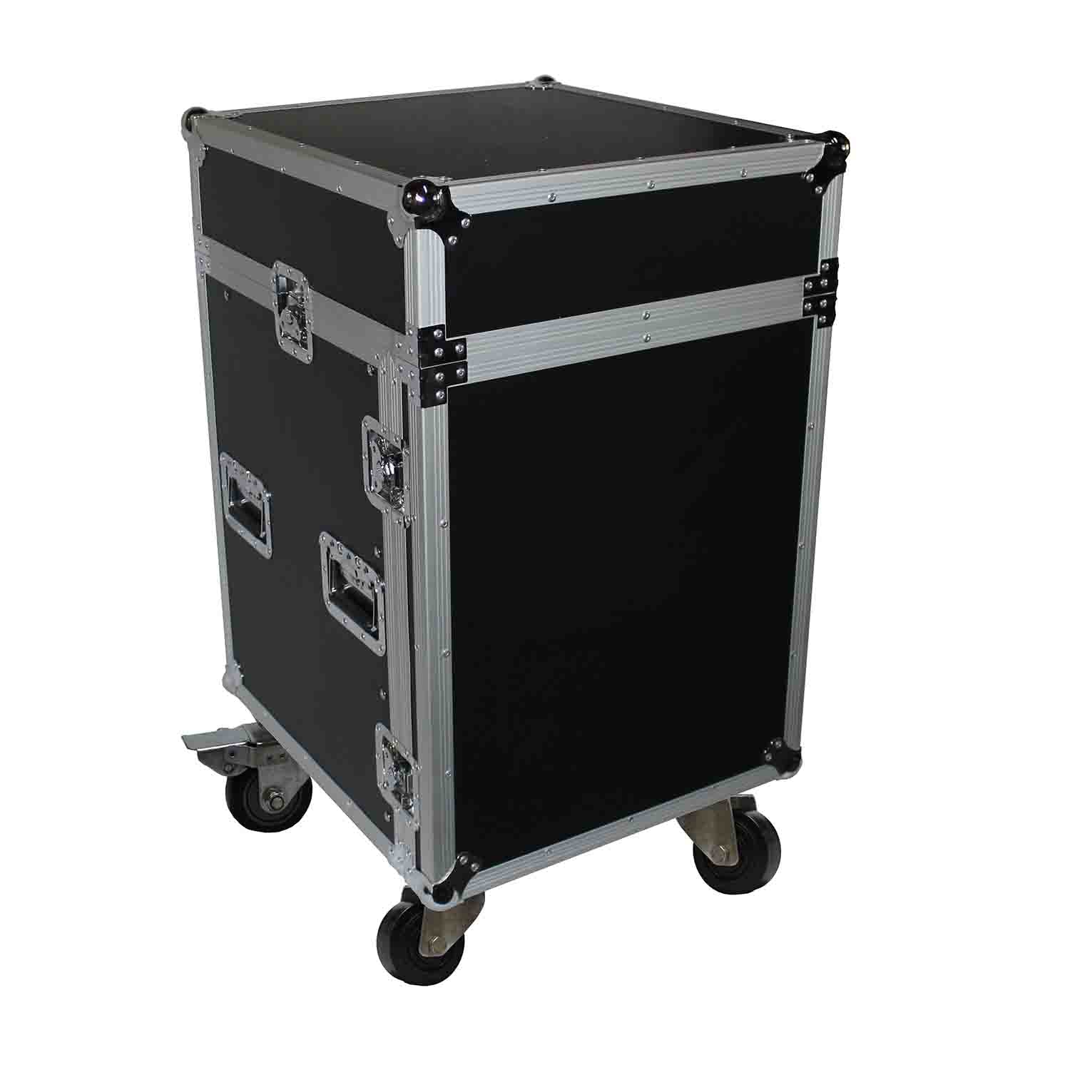 ProX T-14MRSSMK2, 14U Rack x 10U Top Mixer DJ Combo Flight Case - Hollywood DJ