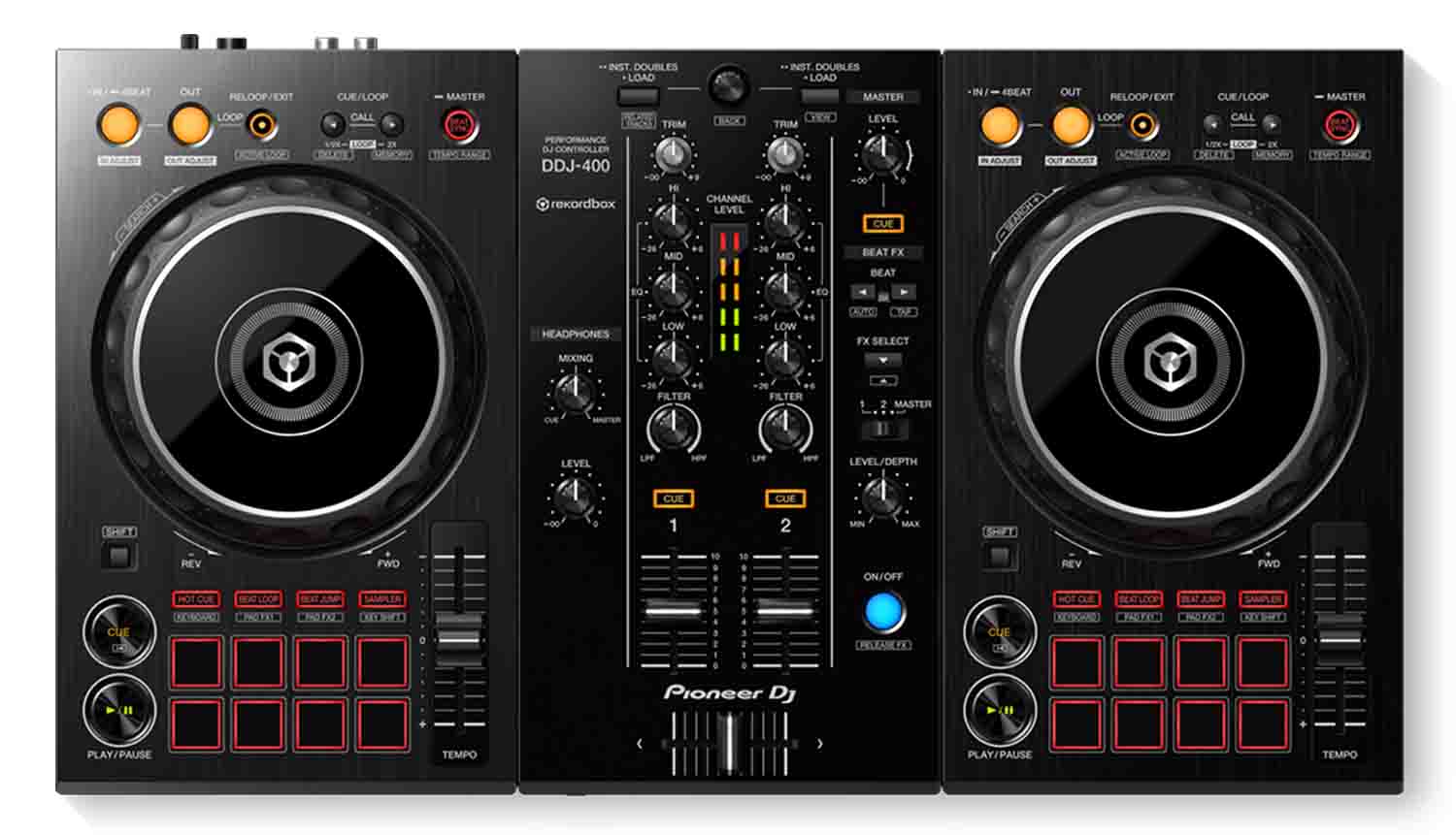 B-Stock: Pioneer DJ DDJ-400 2-Channel DJ Controller for Rekordbox DJ – Black - Hollywood DJ