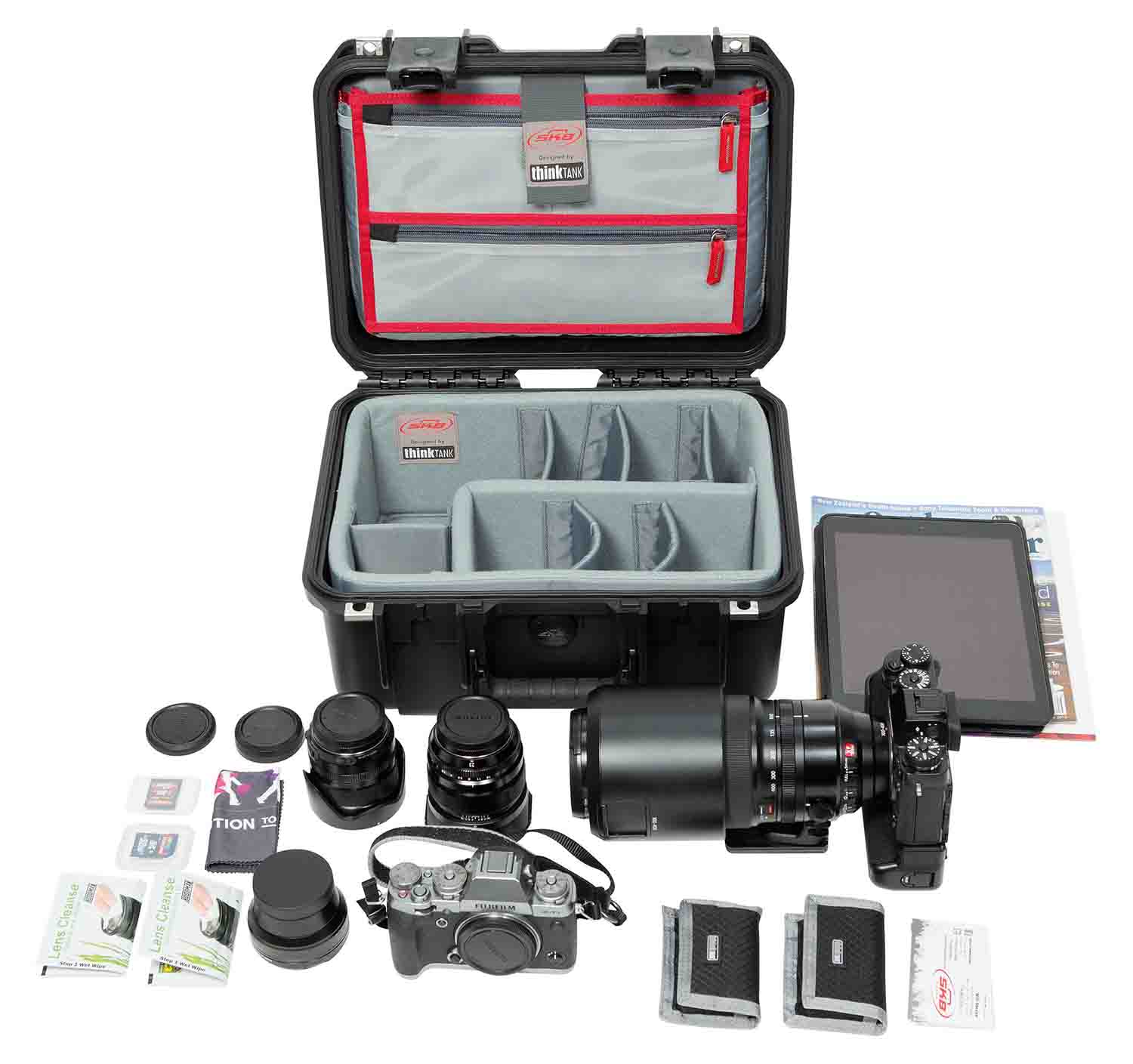 SKB Cases 3i-1309-6DL Case with Think Tank Photo Dividers and Lid Organizer - Black - Hollywood DJ