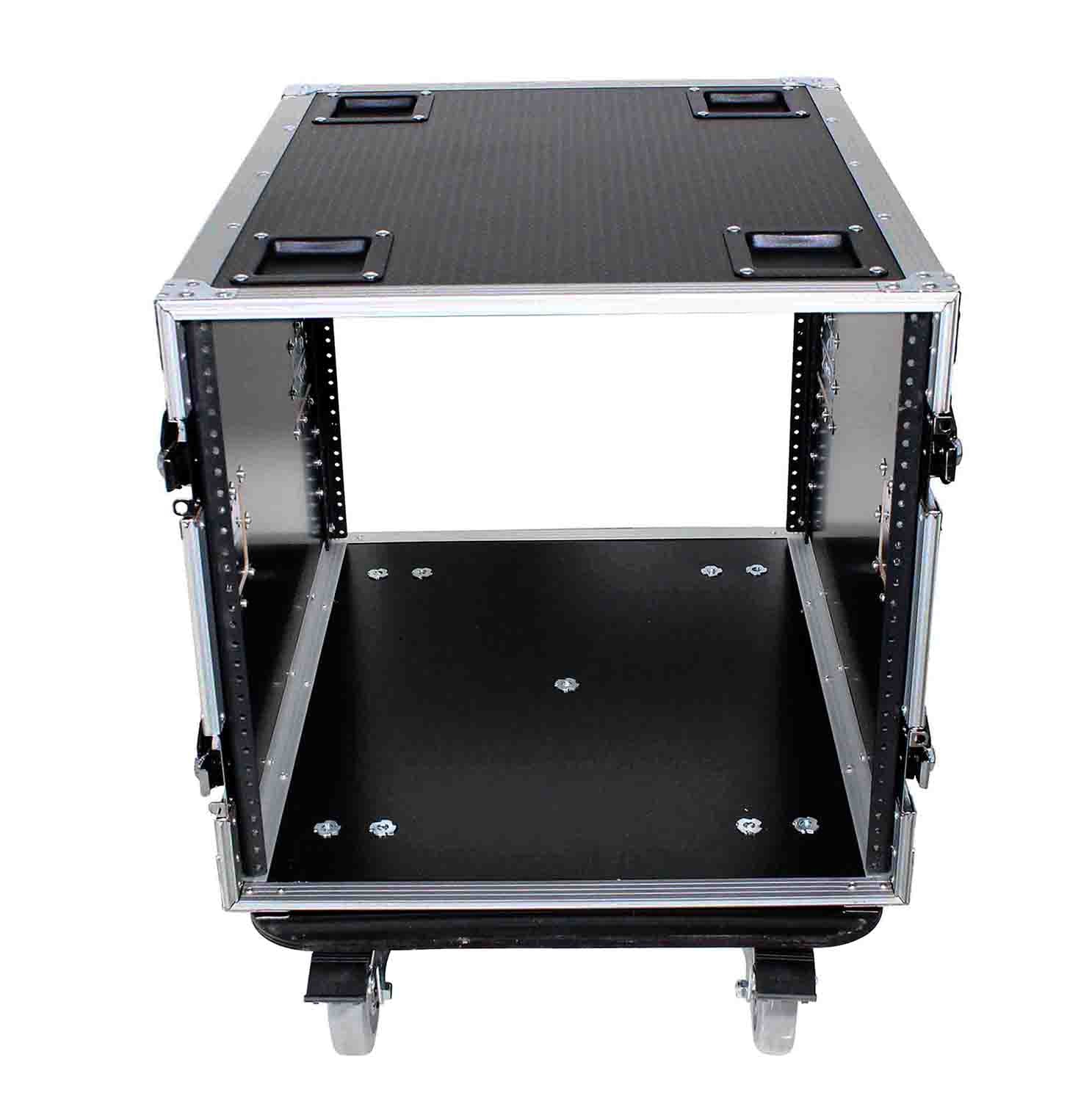 ProX T-10RSS24 10U Space Rack Mount Flight Case 24 Inch Depth with Casters - Hollywood DJ