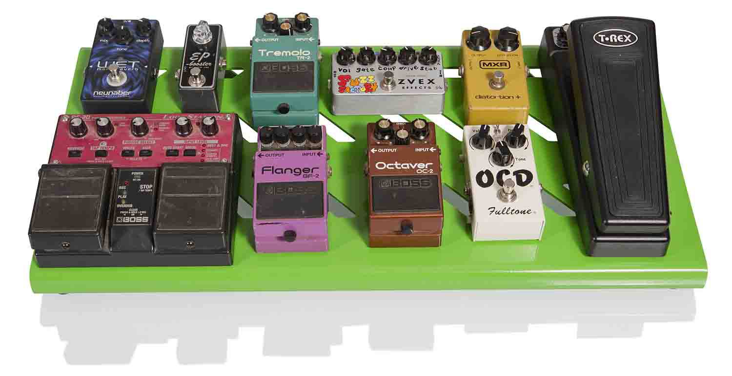Gator Cases GPB-BAK-GR Large Pedal Board with Carry Bag - Green - Hollywood DJ