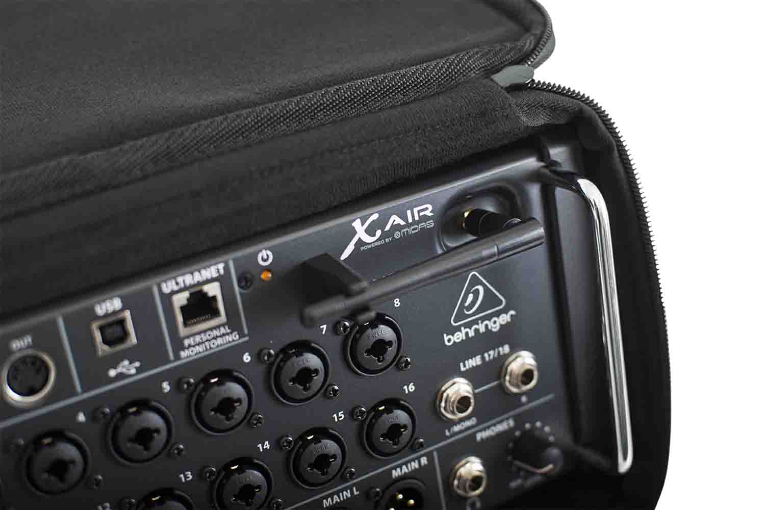 Gator Cases G-MIXERBAG-1306 Padded Carry DJ Bag for Midas MR12, MR18, and Behringer X Air Series Mixers - Hollywood DJ
