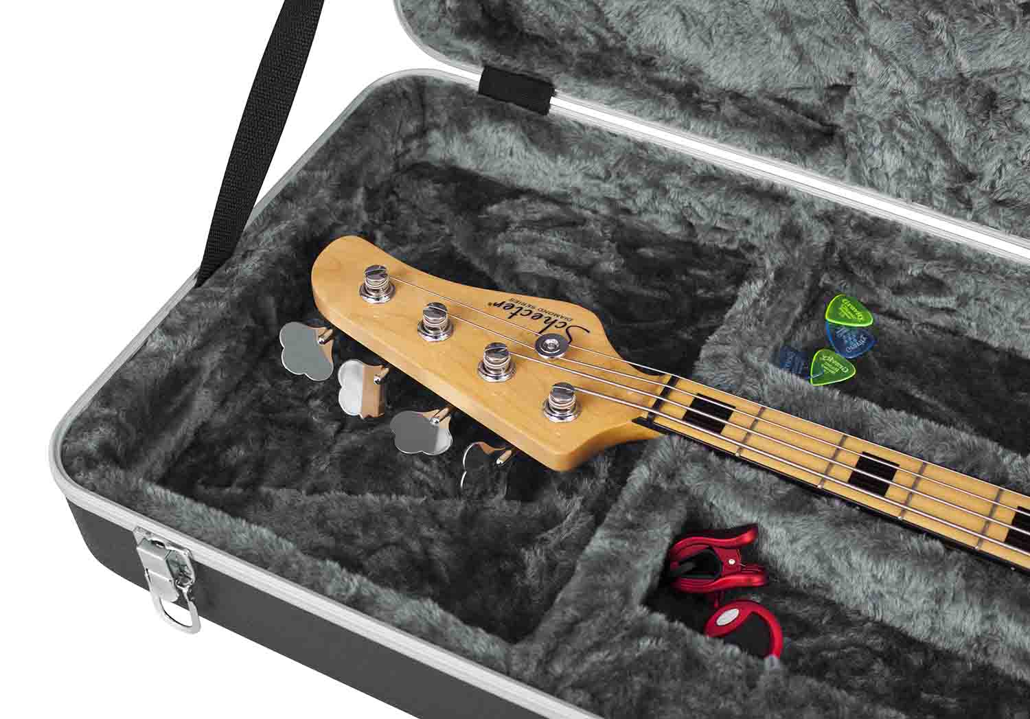 Gator Cases GC-BASS-LED Deluxe Molded Guitar Case for Bass Guitars - LED Edition Gator Cases
