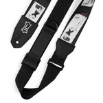 Levy's Leathers MPRH-72 Right Height 2” Wide Polyester Guitar Strap with Pin-Up Motif - Hollywood DJ