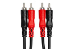 Hosa Stereo Interconnect Cable, Dual RCA to Same - Hollywood DJ