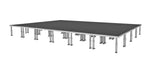 ProX XSU-16X24PKG, Stage One 16' x 24' Ft. Portable Stage Package - Includes 24x Units with Telescoping 16-22" Adjustable Legs by ProX Cases