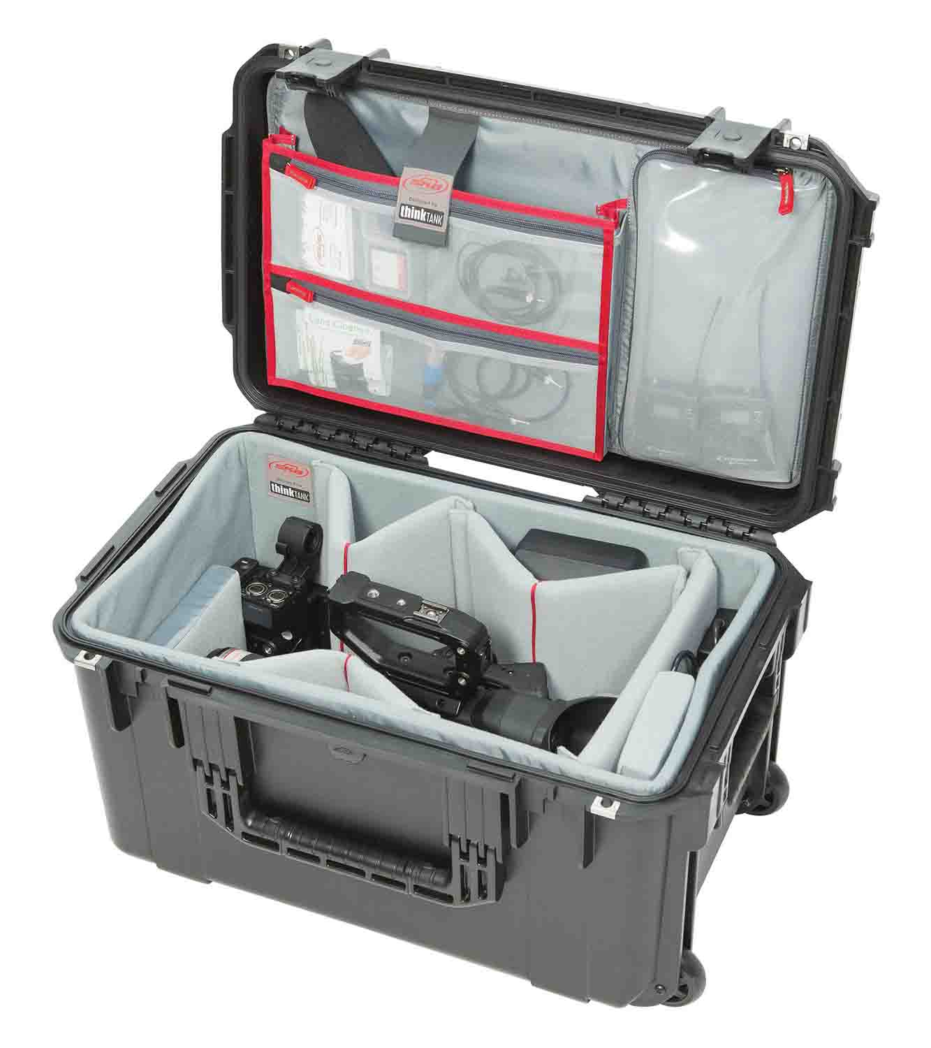 SKB Cases 3i-2213-12DL iSeries 2213-12 Case with Think Tank Video Dividers and Lid Organizer - Black - Hollywood DJ