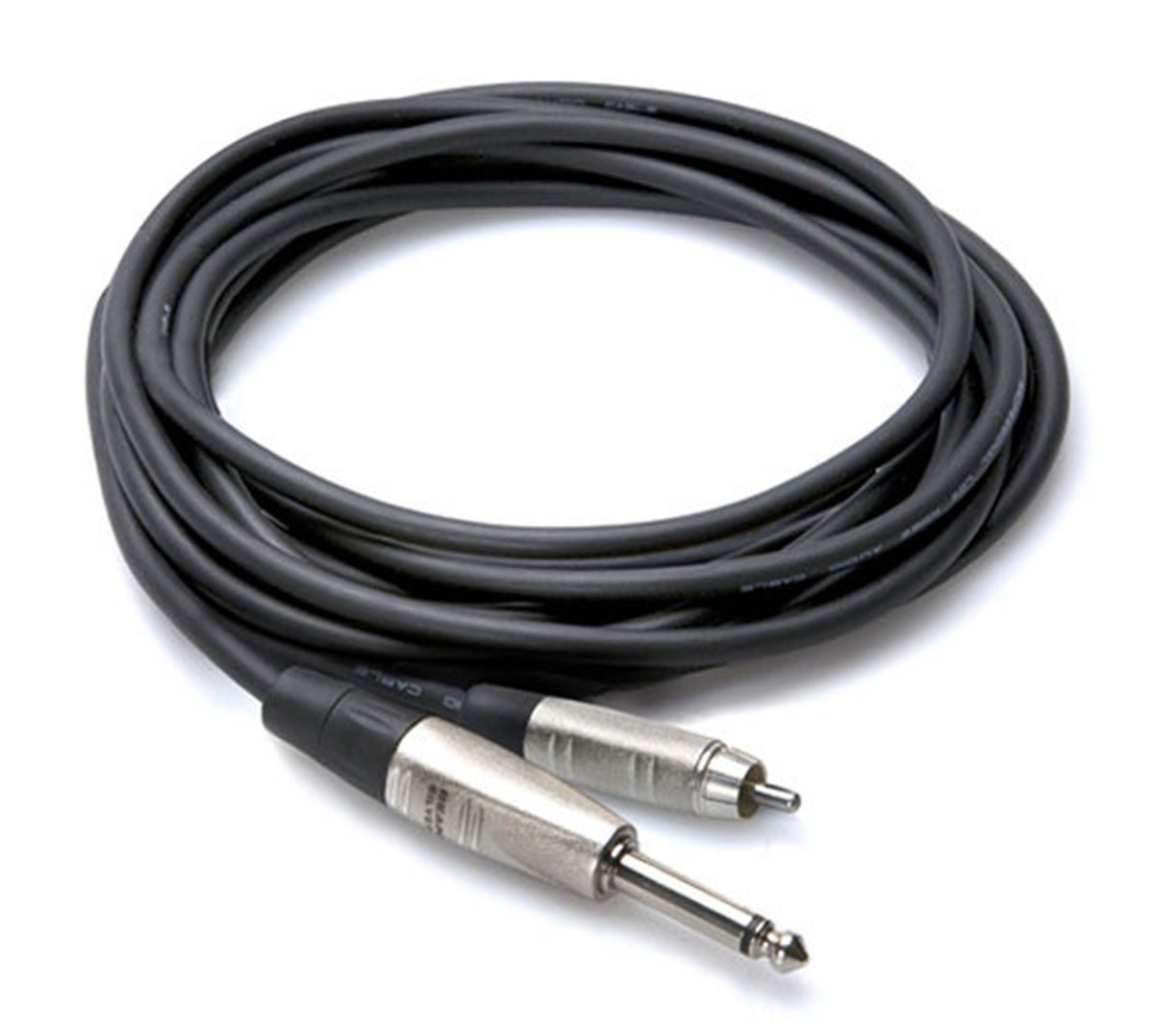 Hosa HPR-0, Unbalanced 1/4" TS Male to RCA Male Audio Cable - Hollywood DJ
