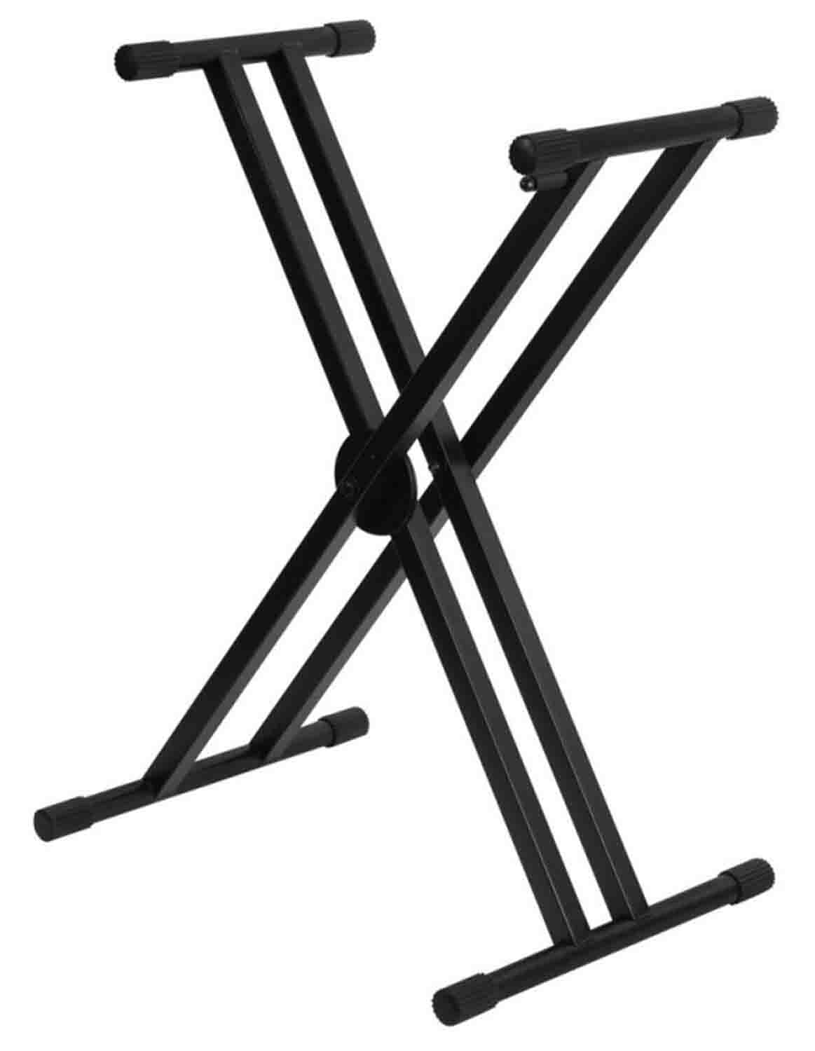 On Stage KS7291 ERGO-LOK Double-X Keyboard Stand with Welded Construction - Hollywood DJ