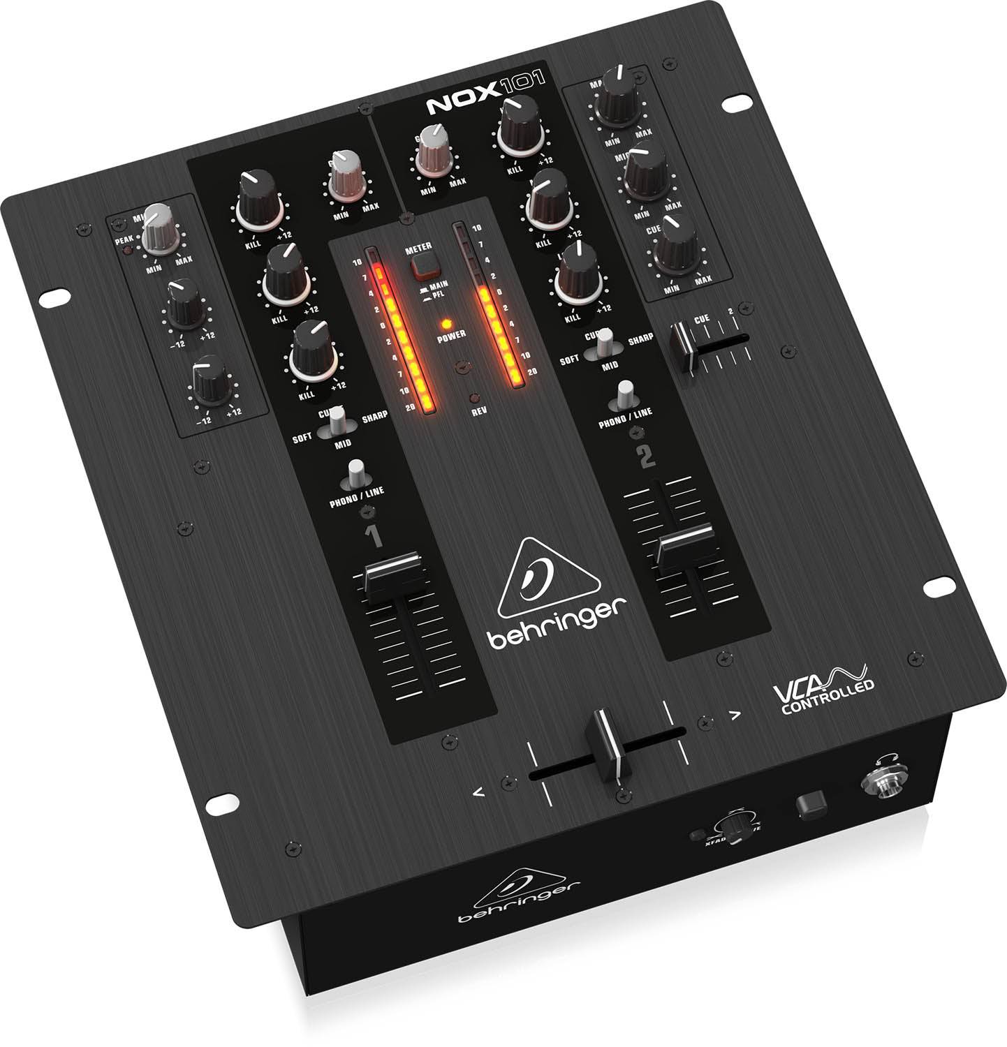 Behringer NOX101, Premium 2-Channel DJ Mixer With Full VCA-Control And Ultraglide Crossfader - Hollywood DJ