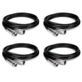 Hosa MCL-125 Microphone Cable XLR3F to XLR3M (25 Feet) - 4 Pack Hosa