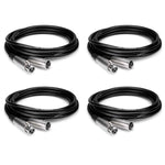 Hosa MCL-125 Microphone Cable XLR3F to XLR3M (25 Feet) - 4 Pack Hosa
