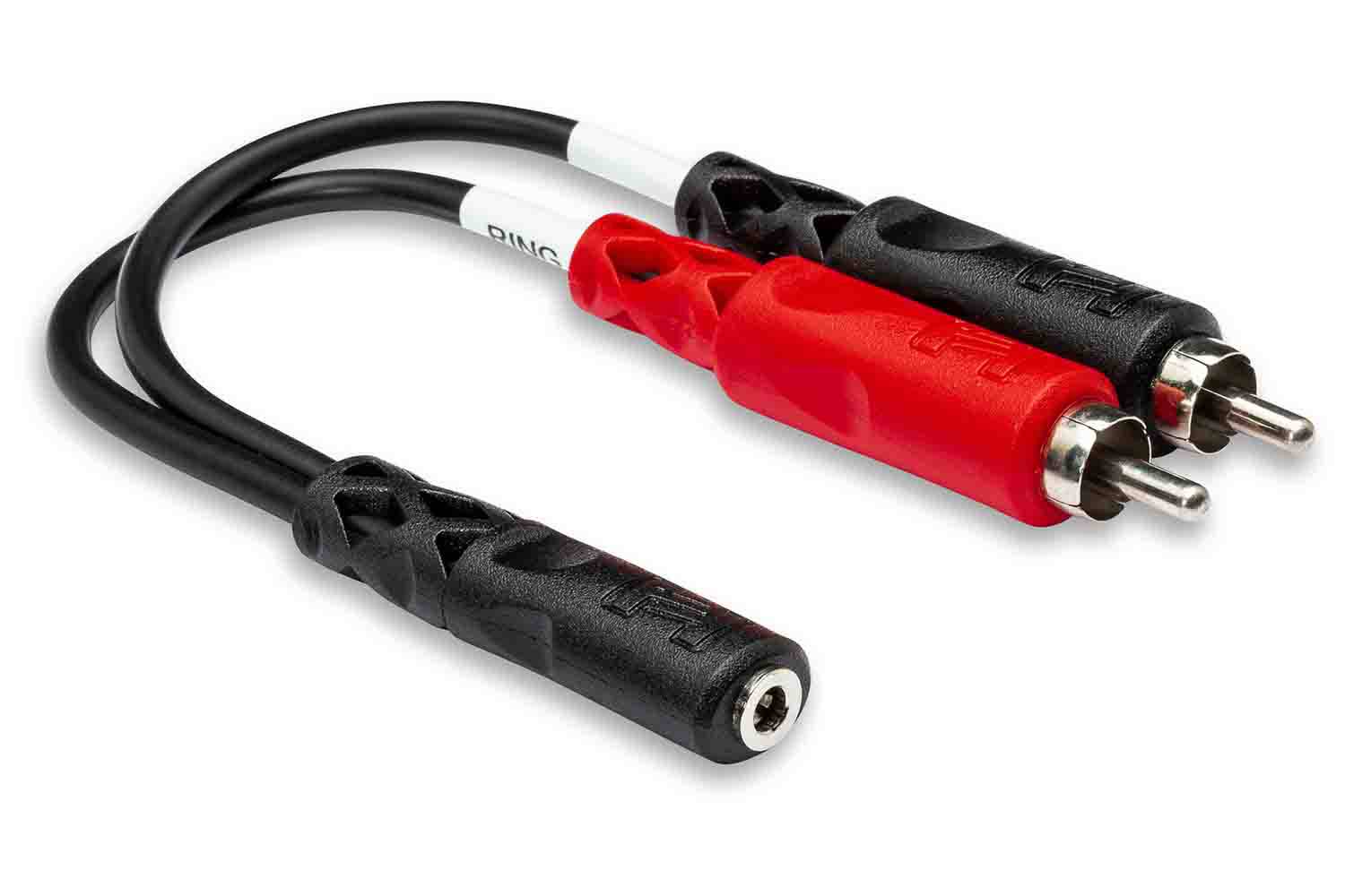 Hosa YMR-197 Stereo Breakout Cable, 3.5 mm TRSF to Dual RCA - Hollywood DJ