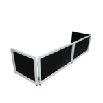ProX XF-TTFW 6 Ft Tabletop DJ Facade White Frame with Black and White Scrims - Hollywood DJ