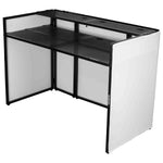 Odyssey Media DJ Booth Package with 65″ Flat Screen TV/Monitor and Sneeze Guard - Hollywood DJ