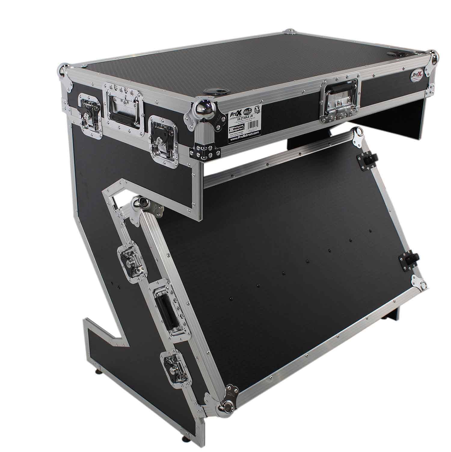 ProX XS-ZTABLE JR, Portable DJ Workstation & Flight Case Table With Wheels - Hollywood DJ