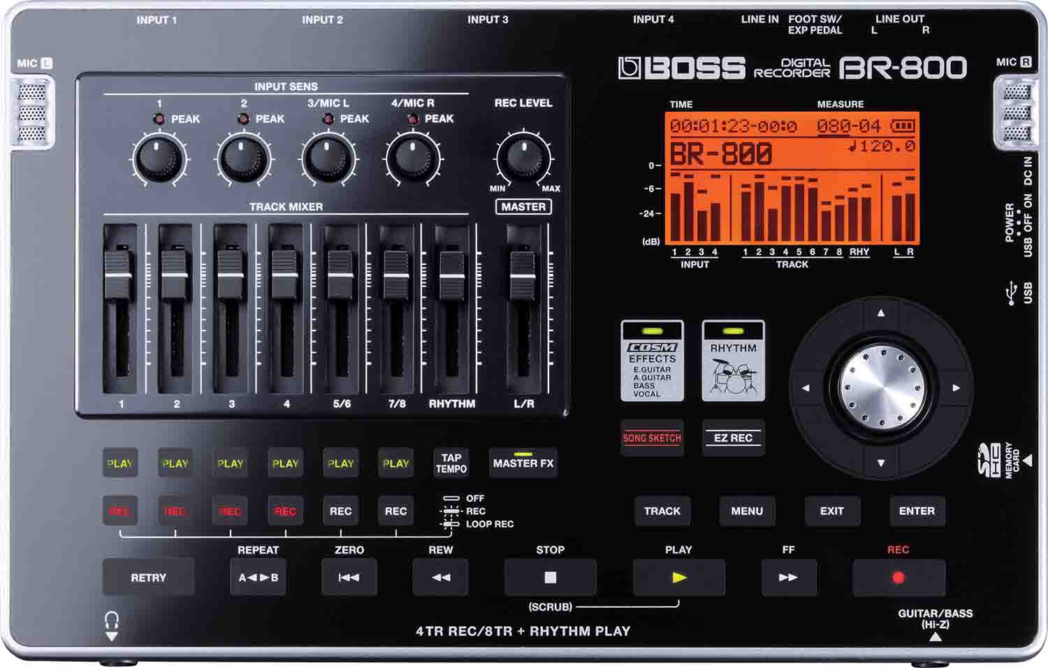 BOSS BR-800, 8-Track Portable Digital Audio Recorder - Hollywood DJ