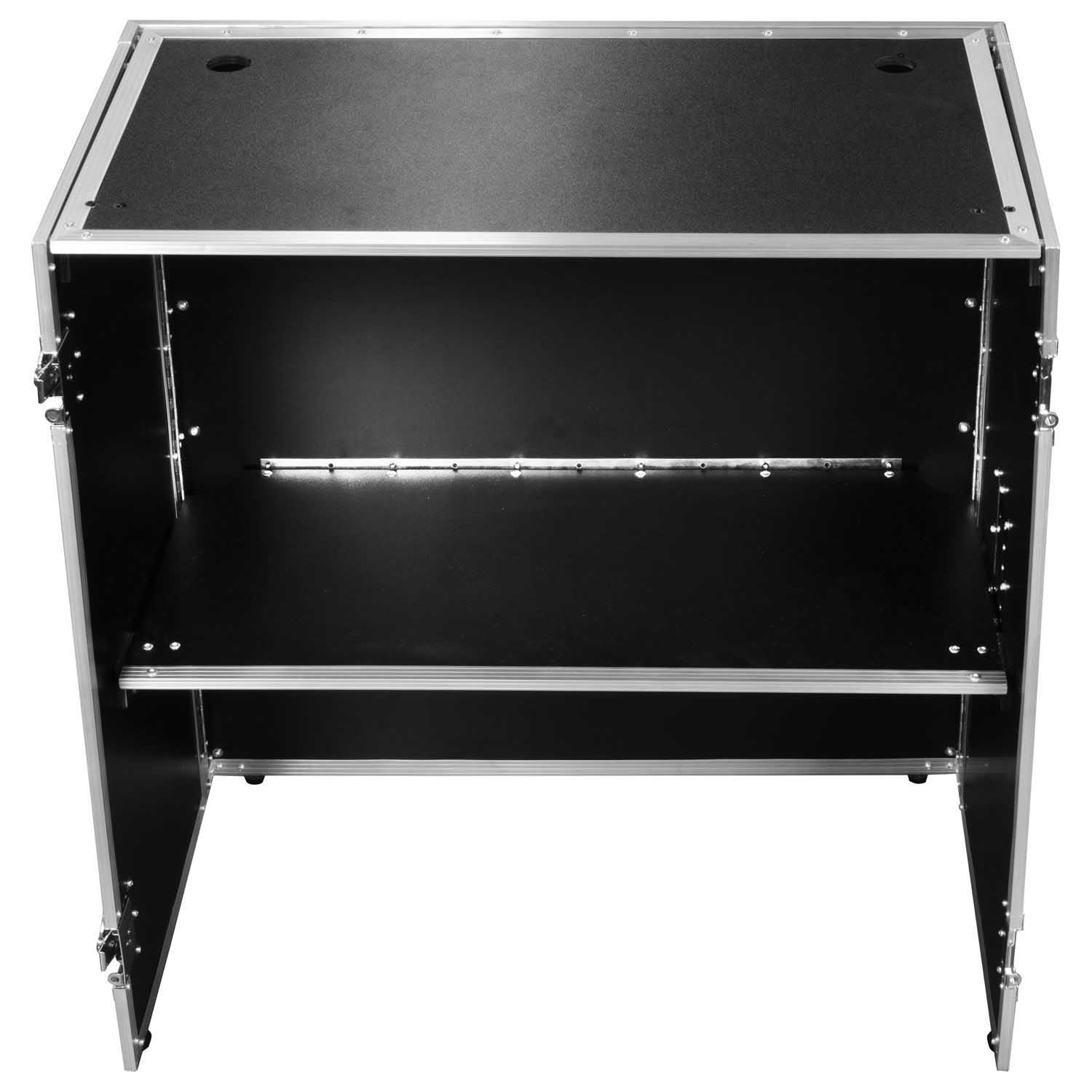 Odyssey FZF33362T 33″ Wide x 36″ Tall Two-Tier DJ Fold-out Stand - Hollywood DJ