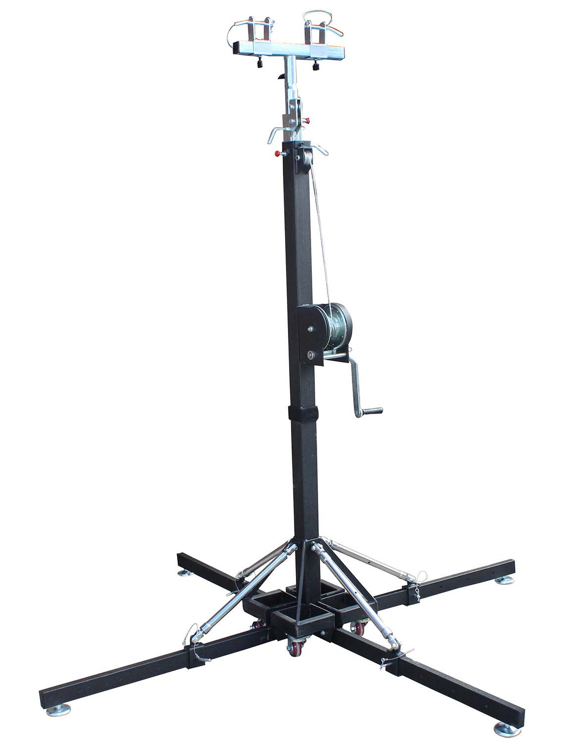 ProX XT-CRANK18FT-330 Lighting Crank Truss Stand 330 Lbs Capacity Includes T-Adapter Truss Mount - 18 Feet - Hollywood DJ