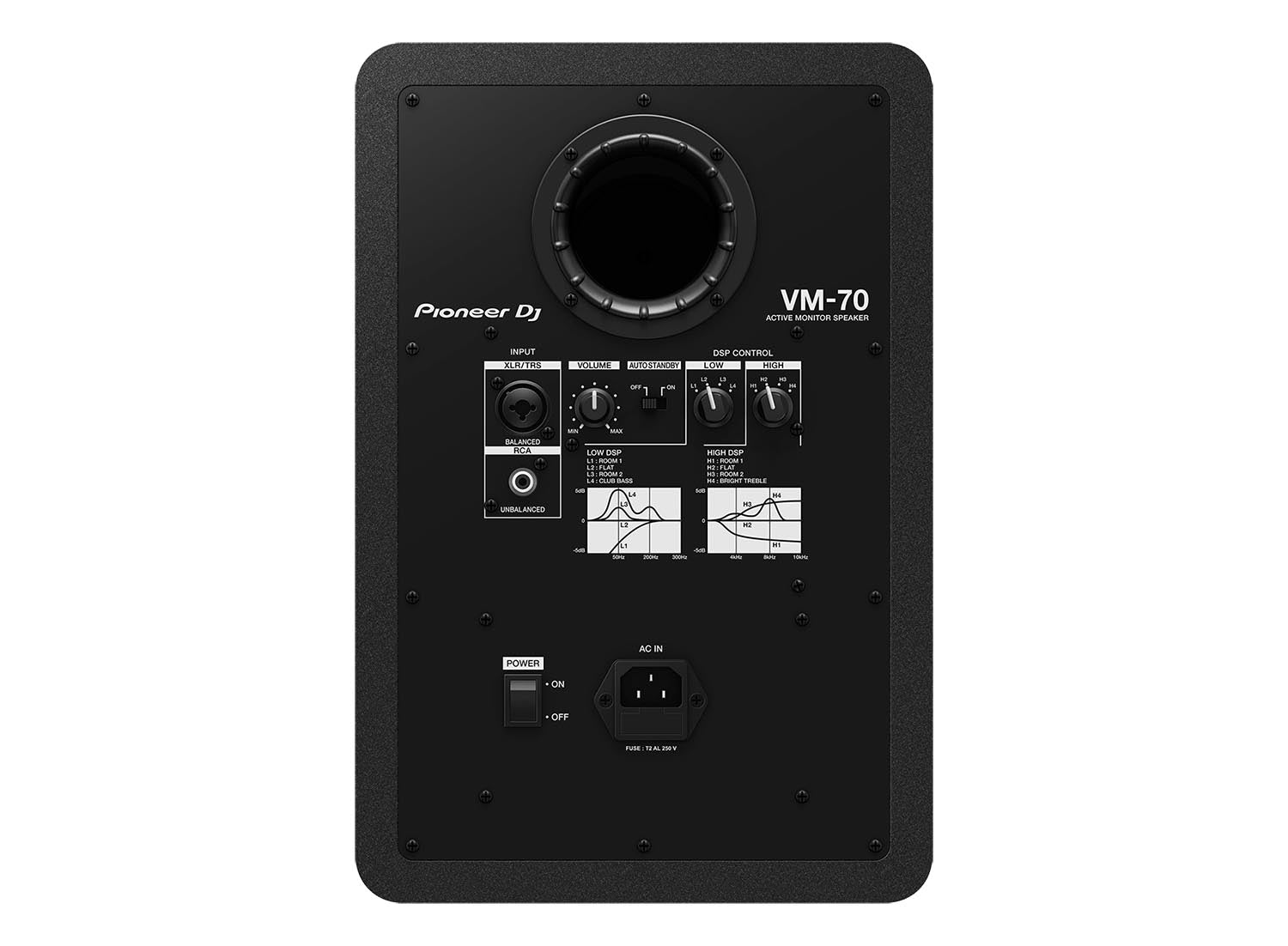 Pioneer DJ VM-70, 6.5” Active Studio Monitor Speaker - Black - Hollywood DJ