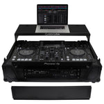 Odyssey FZGSXDJRX2W2BL DJ Flight Case for Black Pioneer XDJ-RX/XDJ-RX2 with 2U Rack Space And Glide Platform - Hollywood DJ
