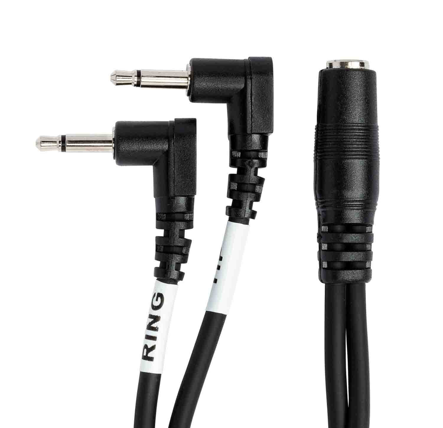 Hosa YMM-492, 3.5mm TRS Female to Dual 3.5mm TS Male Air Travel Headphone Adaptor - Hollywood DJ