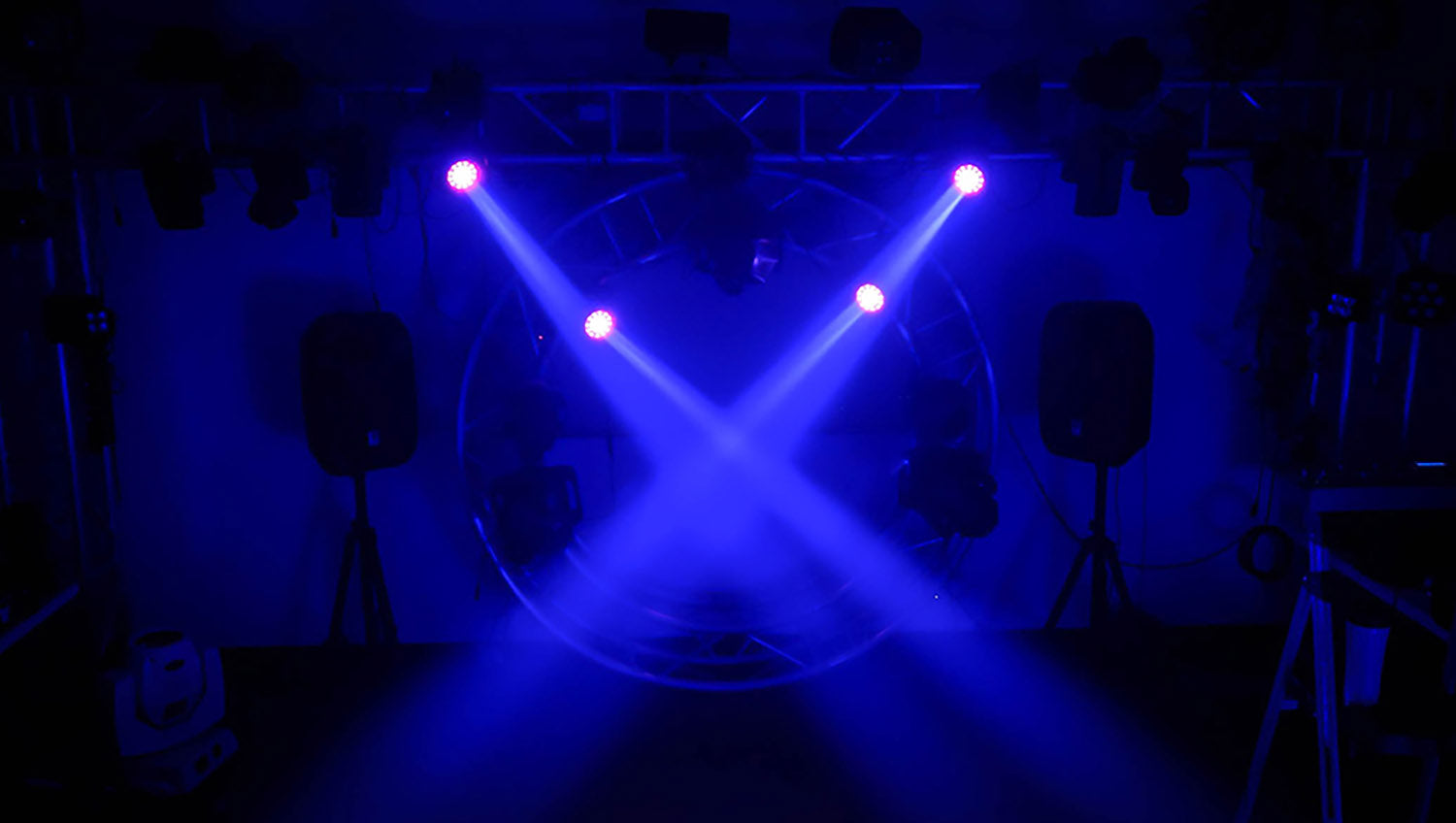 JMAZ JZ3006 Crazy Beam 40 Fusion LED Moving Head With 12 Tri-Color (RGB) LED Ring - Hollywood DJ