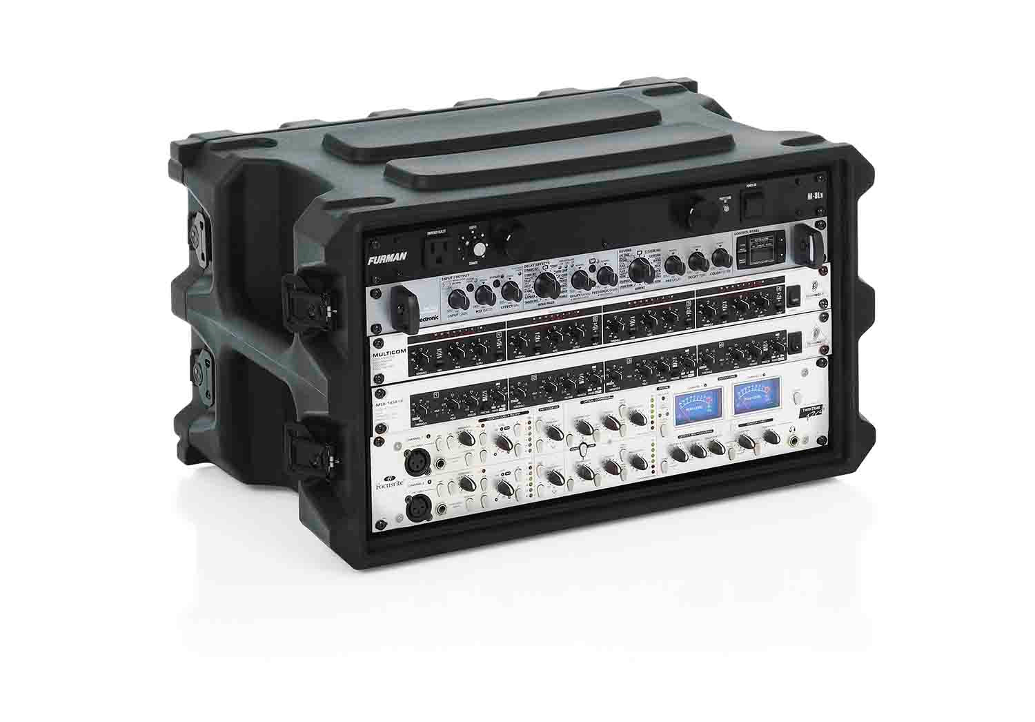 Gator Cases G-PRO-6U-13, 6U Deep Molded Audio Rack Case - 13 Inch - Hollywood DJ