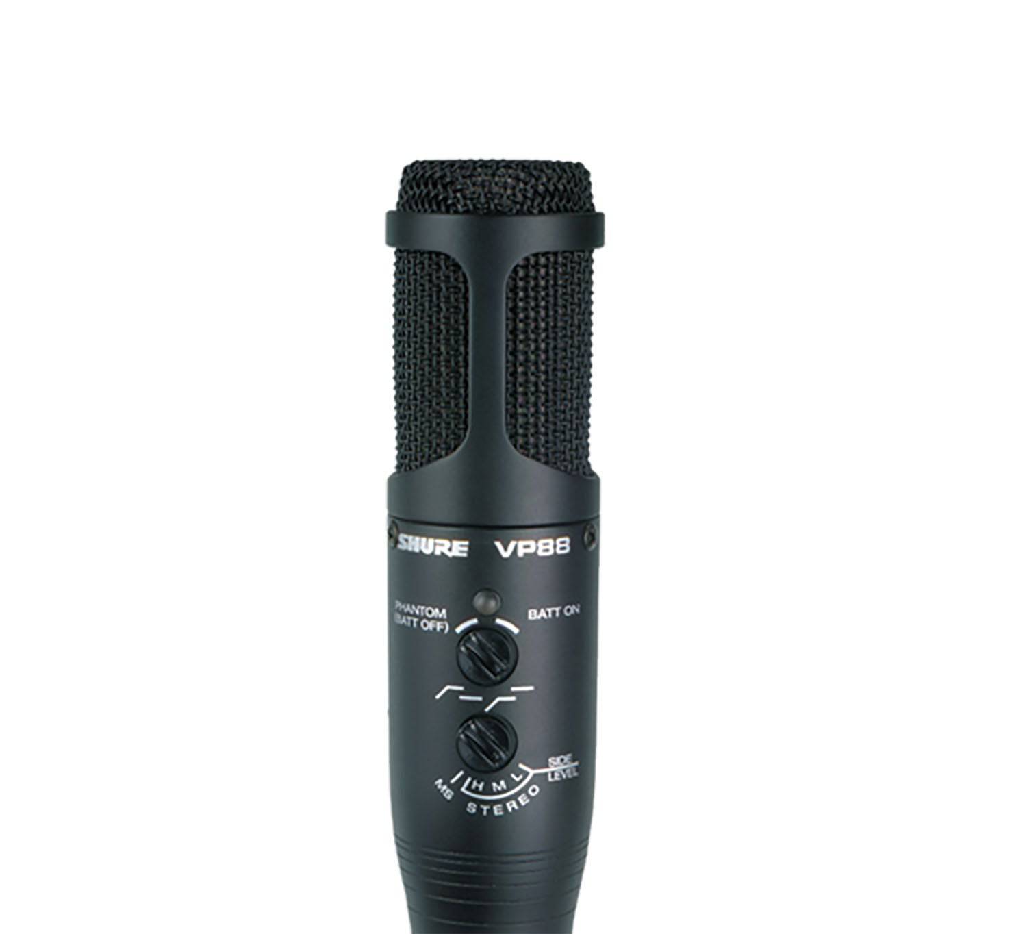Shure VP88 Stereo Condenser Microphone with Internal Matrix, Battery Included - Hollywood DJ