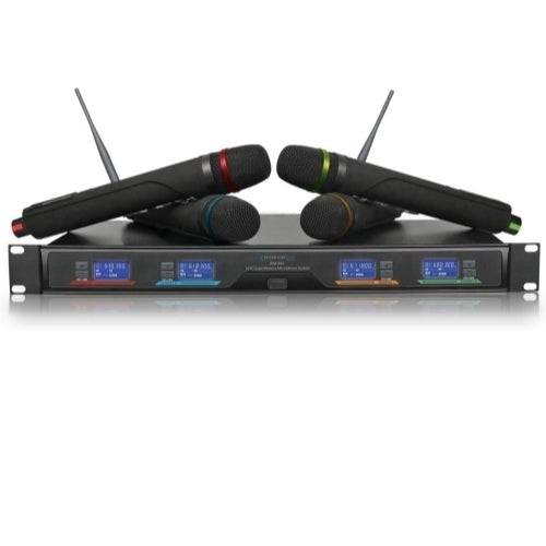 Technical Pro WM1641 UHF Professional Quad Wireless Microphone System - Hollywood DJ