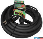ProX XC-XLREC25 Power Cord and Audio Cable IEC Female to NEMA 15P & Balanced XLR-M to XLRF - 25 Feet - Hollywood DJ