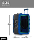 Gemini Sound MPA-2400BLU Rechargeable Weather-Resistant Trolley Speaker - Hollywood DJ